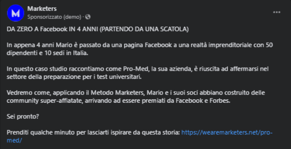 Guida Facebook Ads: da 0 a ROI (costi, strategie e casi studio) 21 Facebook-Ads-come-creare-campagna