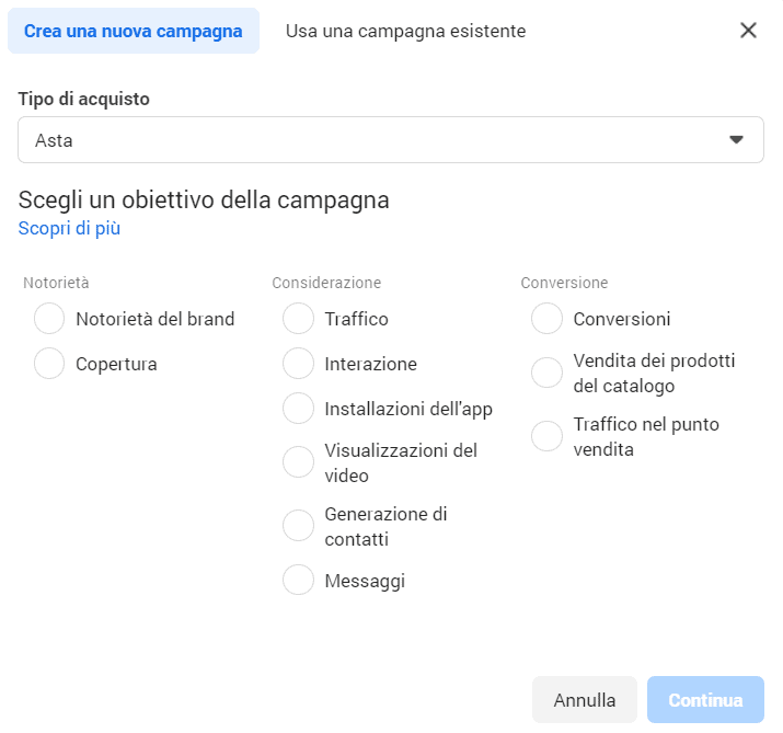 Guida Facebook Ads: da 0 a ROI (costi, strategie e casi studio) 15 Facebook ads Obiettivi Campagna