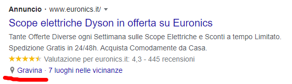 Guida Google Ads 2021: le strategie per rendere efficaci le tue campagne 52 Google Ads estensione località