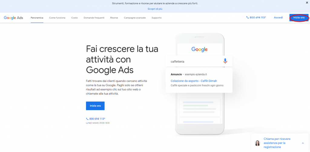 Guida Google Ads 2021: le strategie per rendere efficaci le tue campagne 7 Google-Ads-pagina start