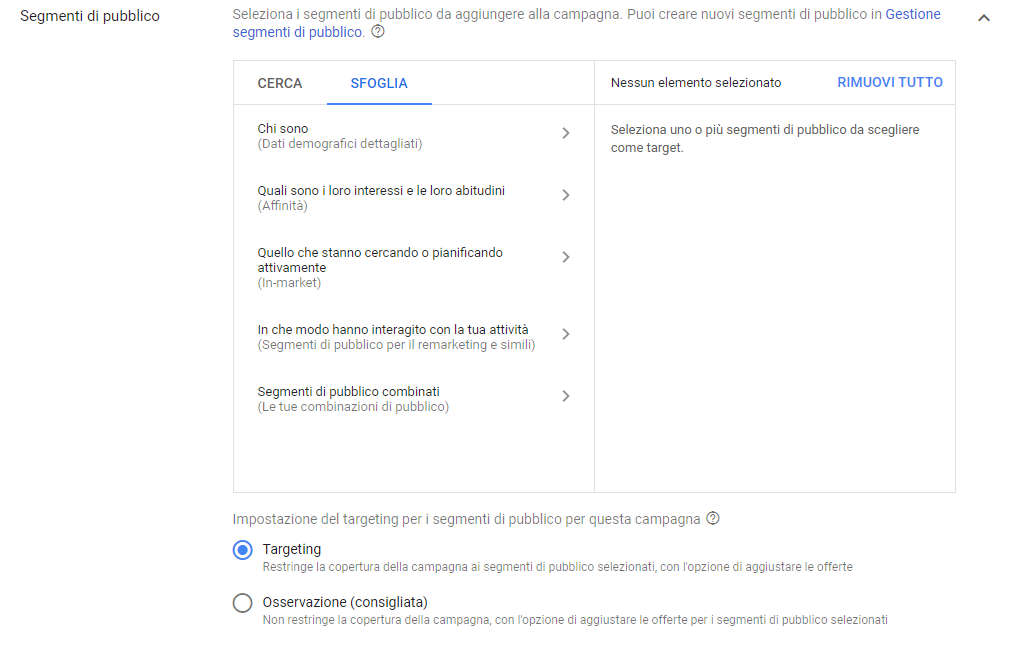 Guida Google Ads 2021: le strategie per rendere efficaci le tue campagne 42 Google-Ads segmenti di pubblico